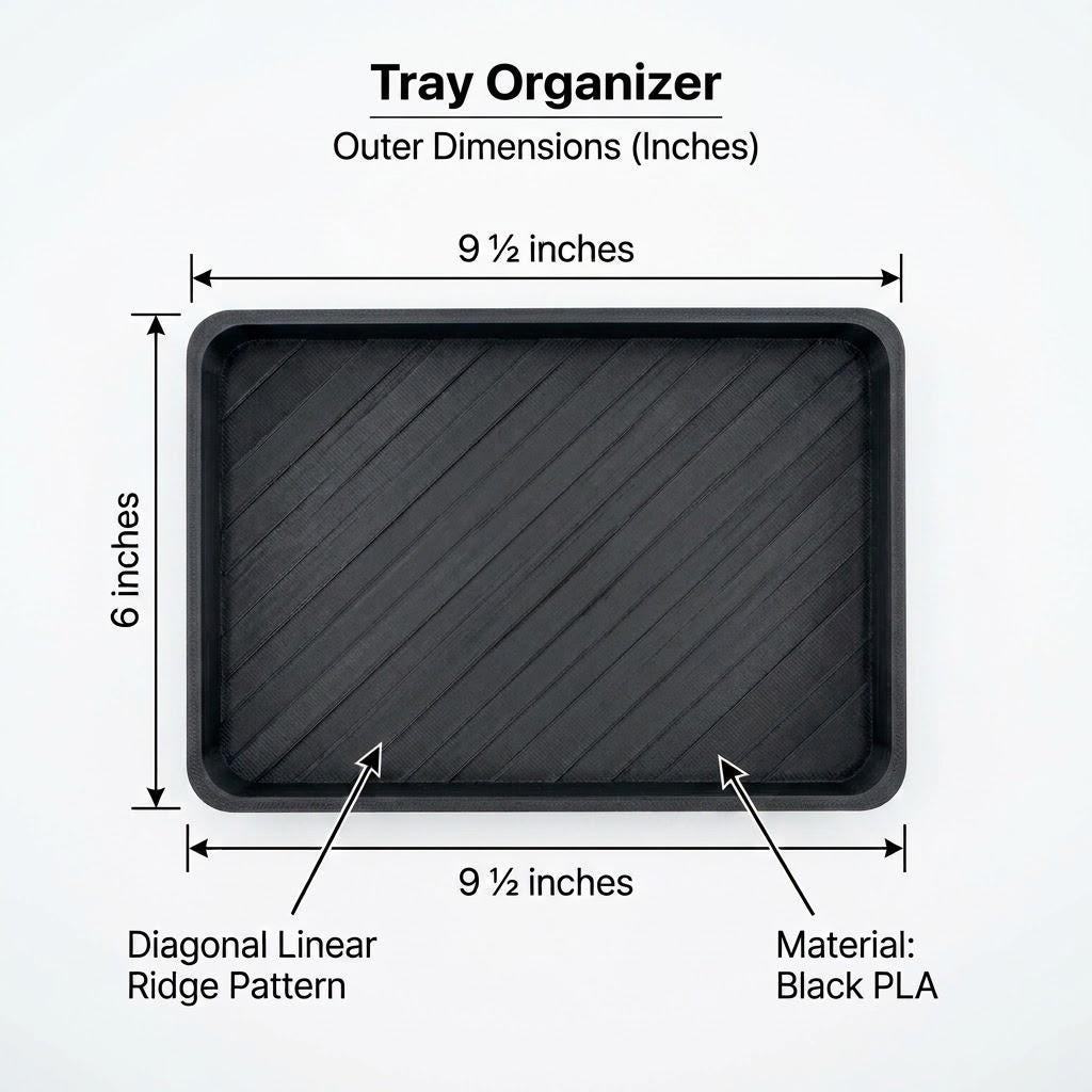Minimalist Desk Catch-All Tray - Clean Workspace Setup