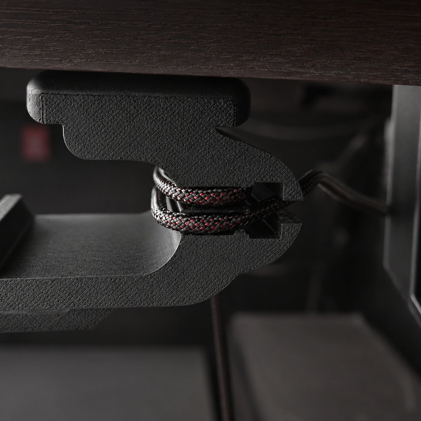 Under Desk Headphone Hanger with Cable Management