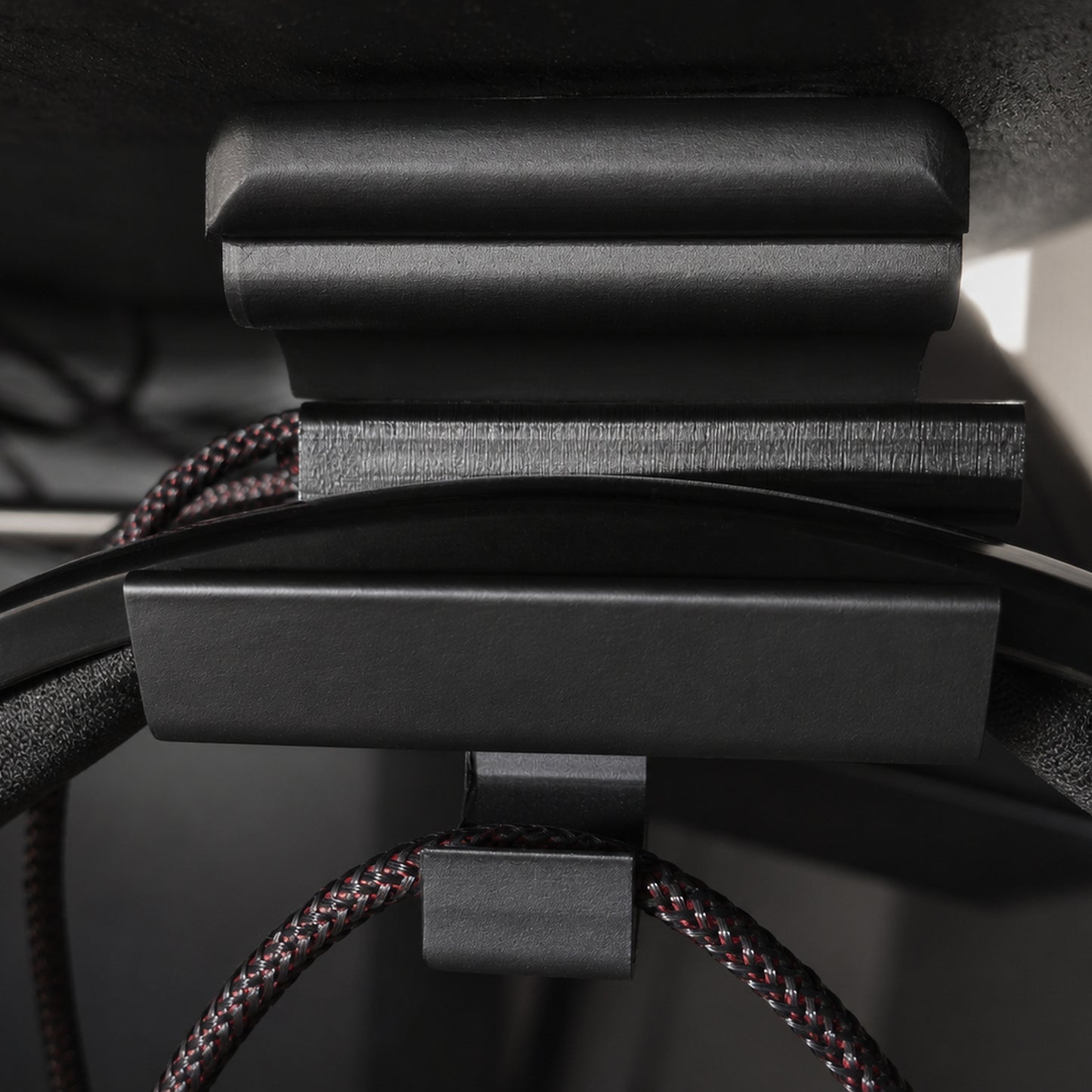 Under Desk Headphone Hanger with Cable Management