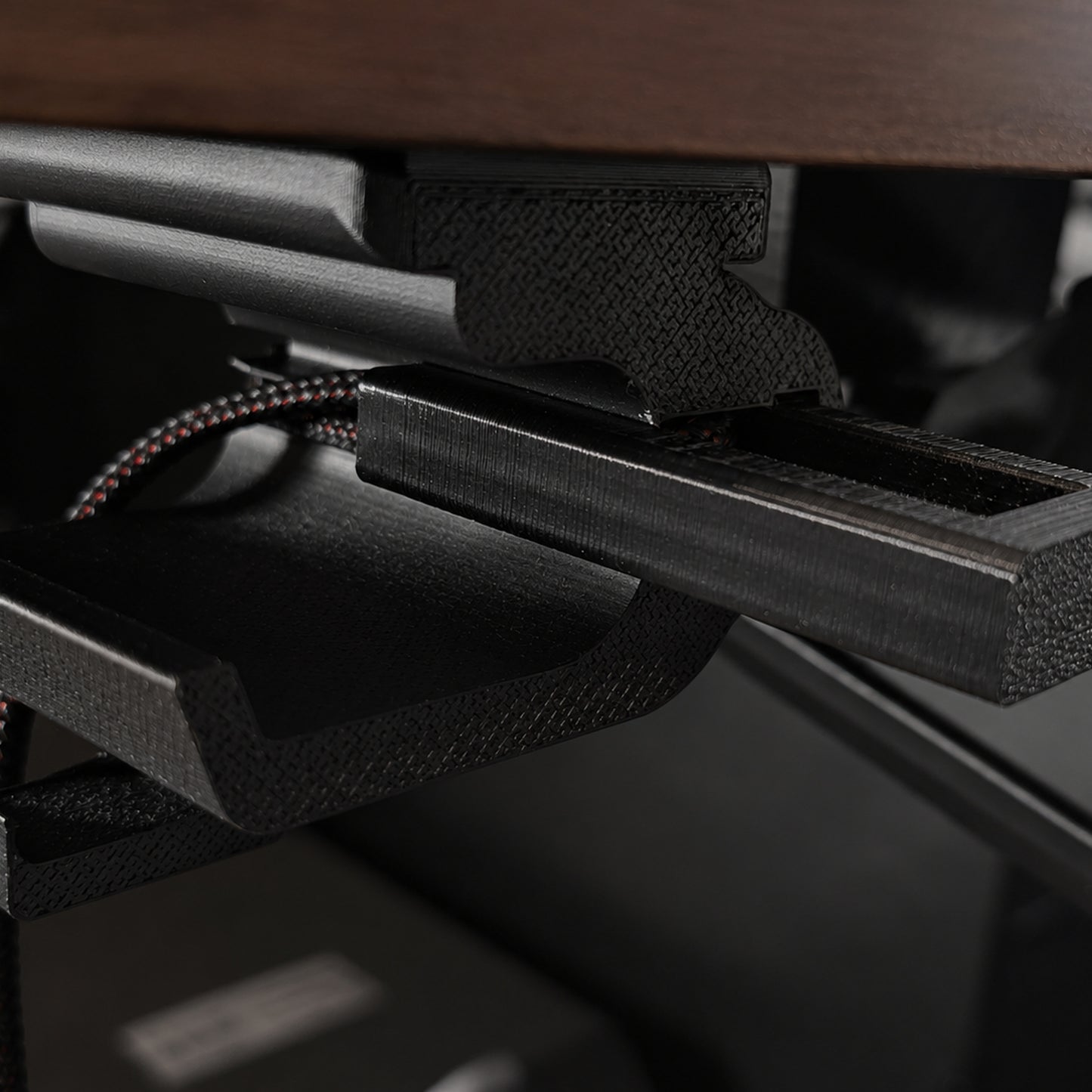 Under Desk Headphone Hanger with Cable Management