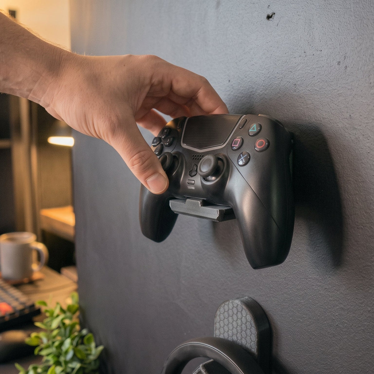 Flush Universal Controller Wall Mount - Gaming Setup Organizer.