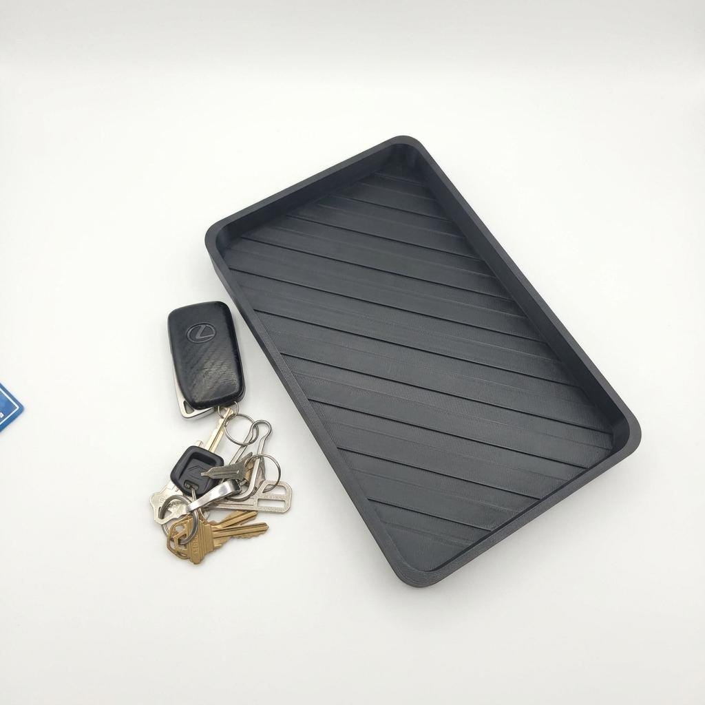 Minimalist Desk Catch-All Tray - Clean Workspace Setup